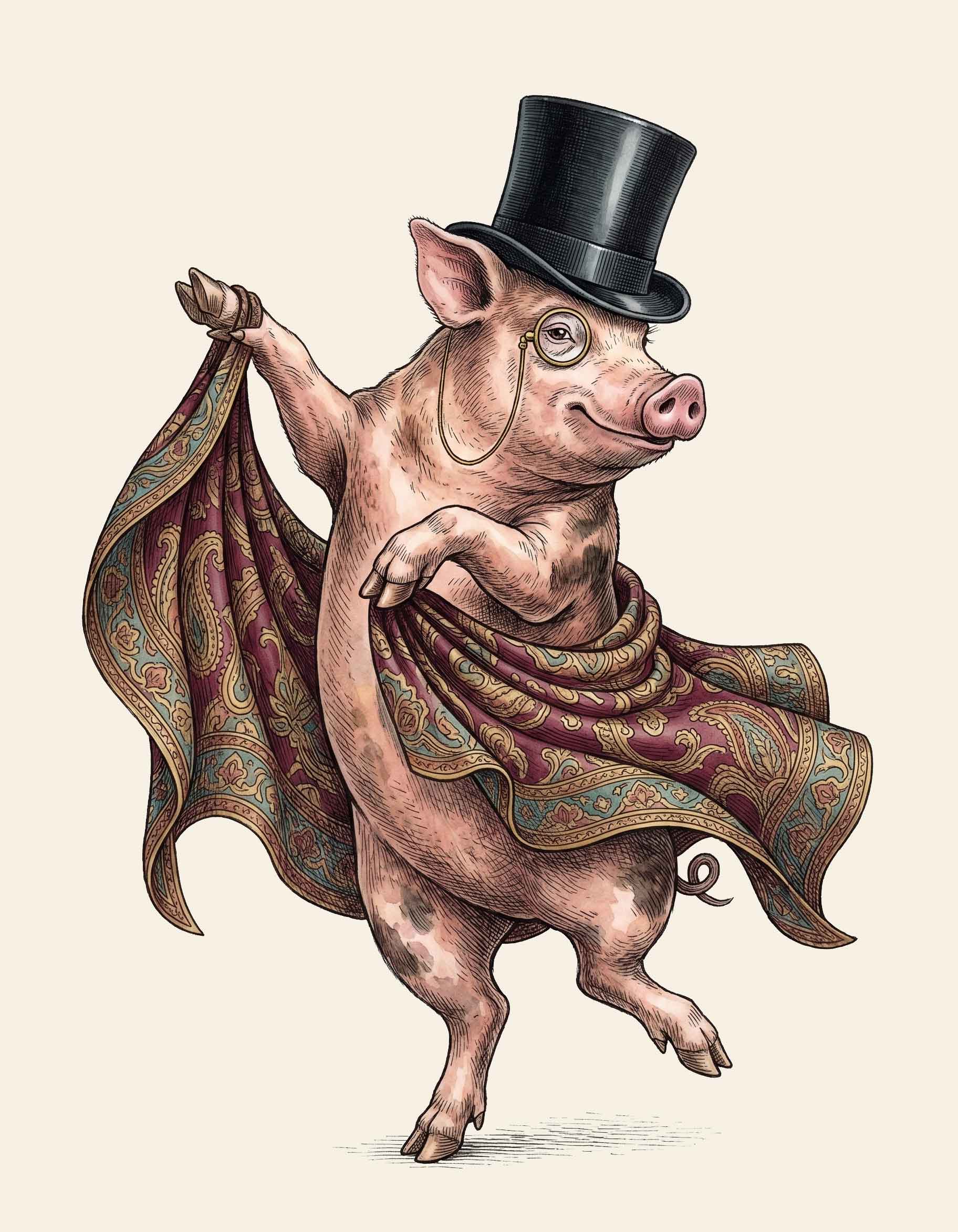 pig back
